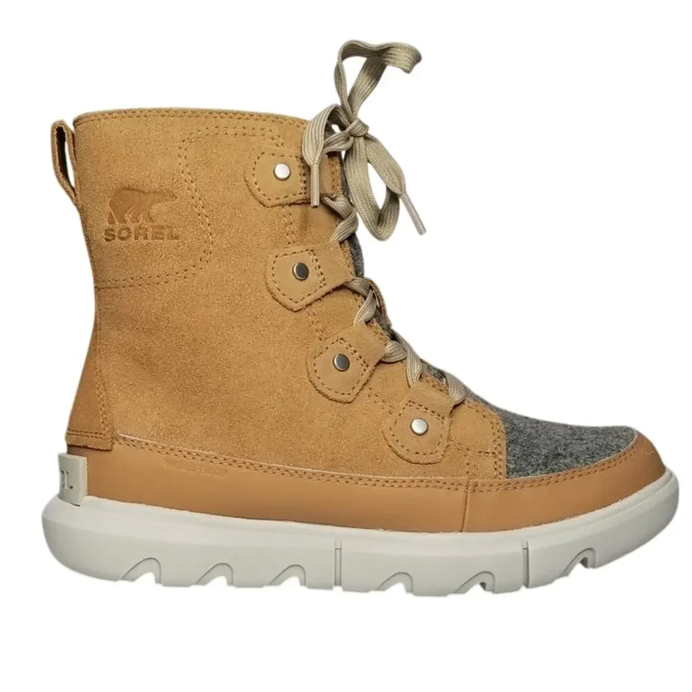 Sorel Women's Explorer Next Joan WP Boots Size 6.5 Tawny Buff, Moonstone NWT
